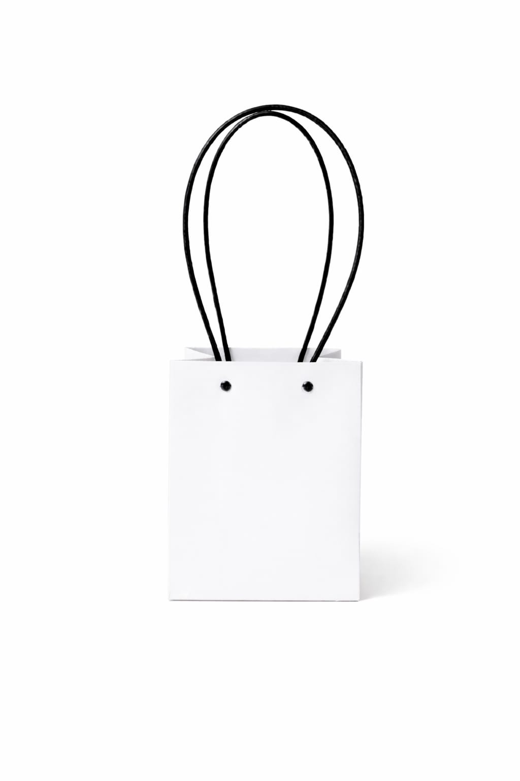 Cartera Cuadrada Blanca con asas